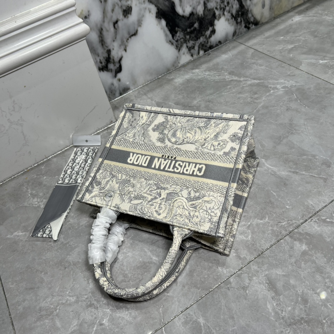 10A + top quality Small Dior Book Tote 0175 XB012 26cm