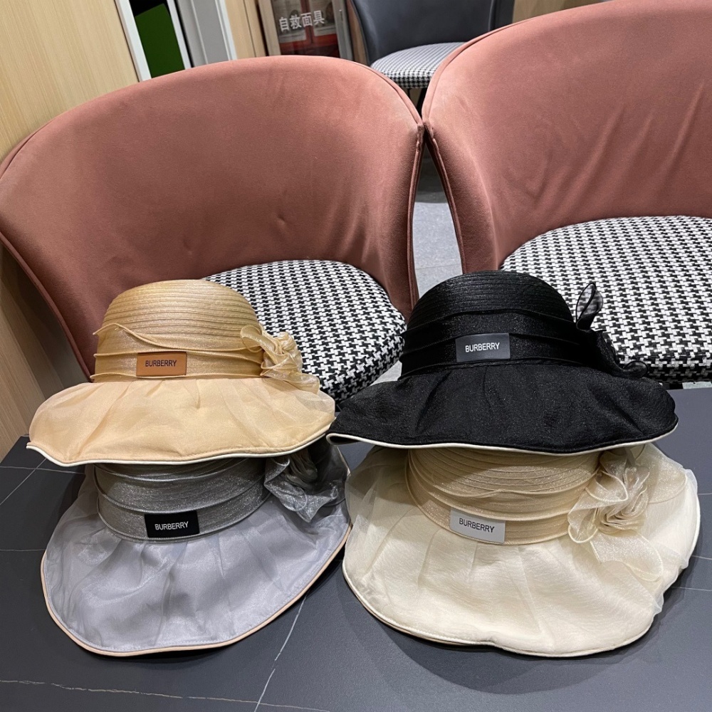 Burberry Hat Organza Flower Sun Hat Accessories
