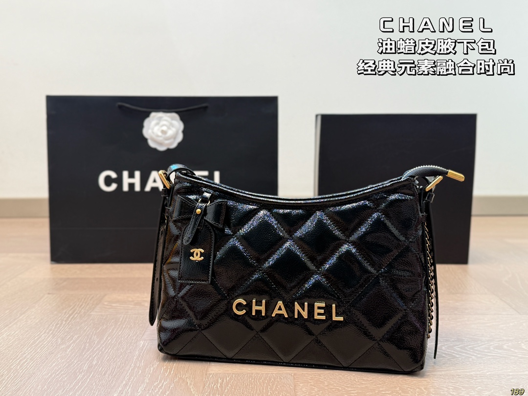 Chanel Shoulder Hobo Bag 039 DB051 28cm