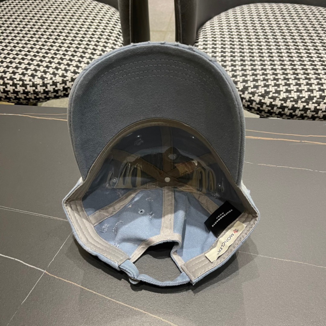 Moncler Hat Ripped Baseball Cap Accessories