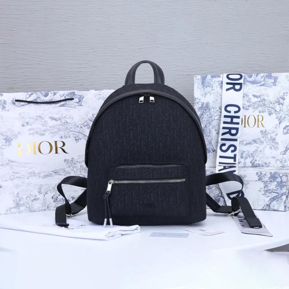 Small Rider Backpack Black print 6601 LM022 28cm