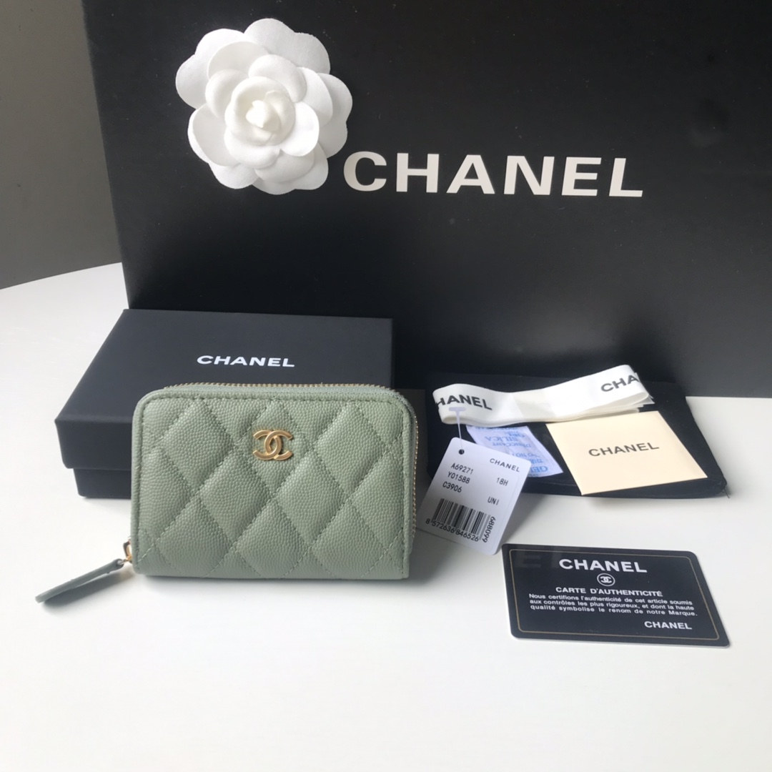 CHANEL CLASSIC ZIPPED COIN PURSE caviar