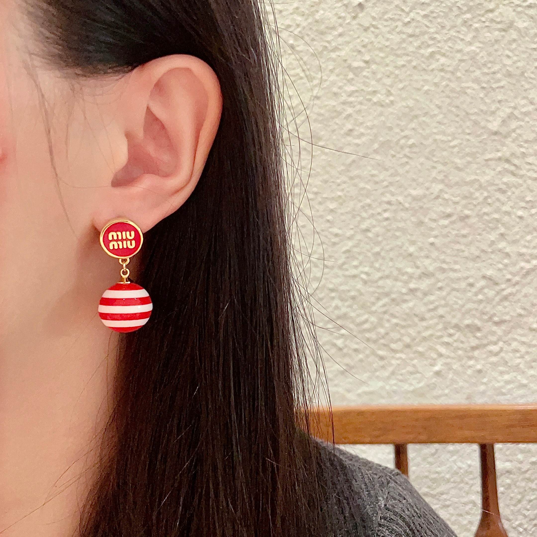 Miu Miu Jewelry Earring letter design earrings