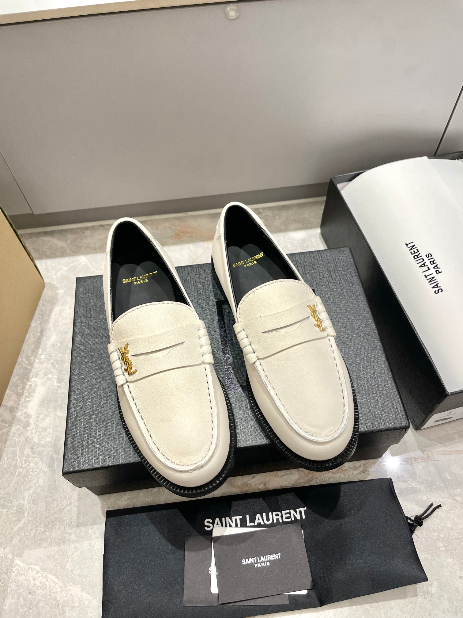 Saint Laurent Shoes Loafers Cowhide