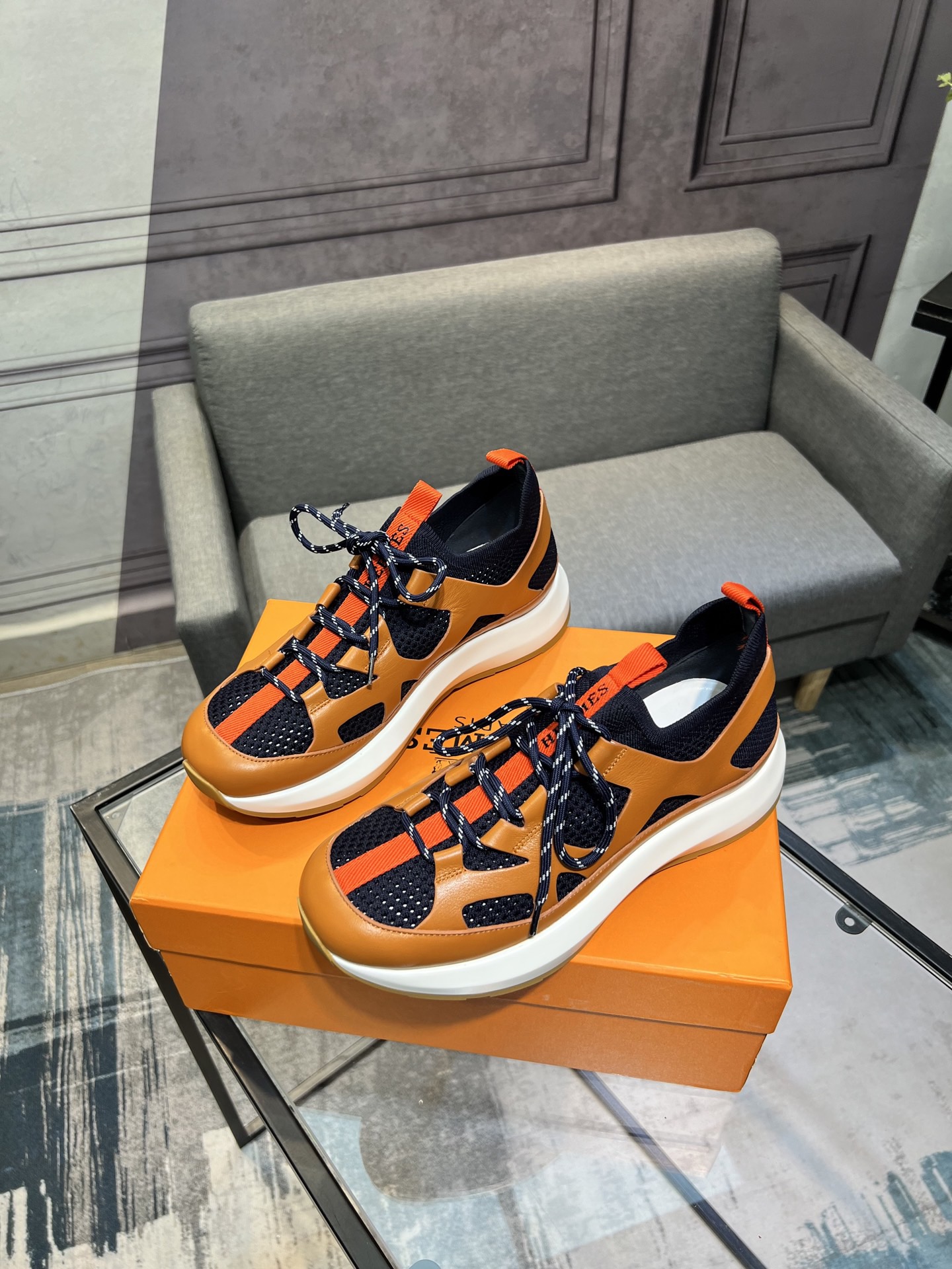 Hermes Shoes Casual Shoes TPU Cowhide