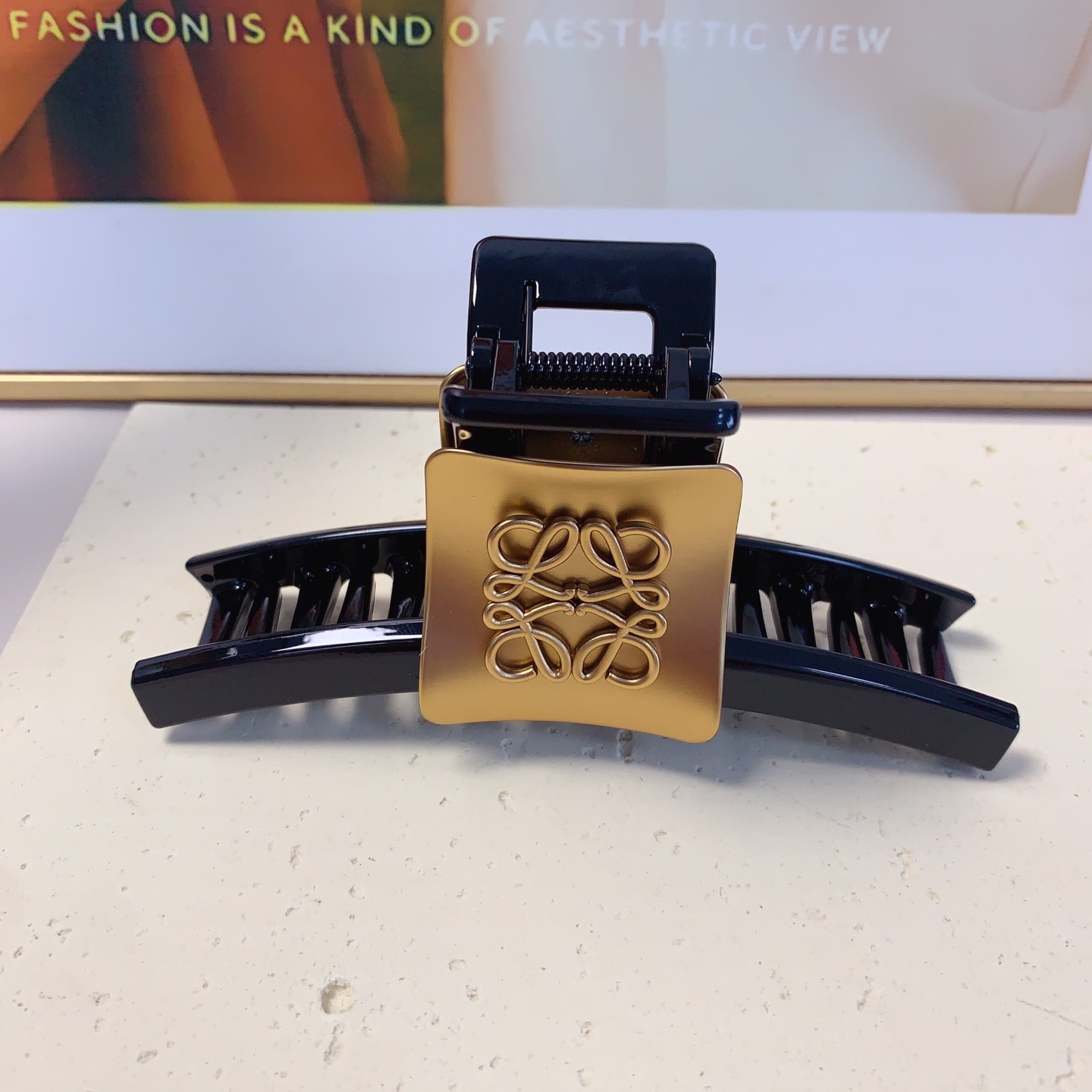 Loewe Jewelry Hairpin Frosted Logo Clip