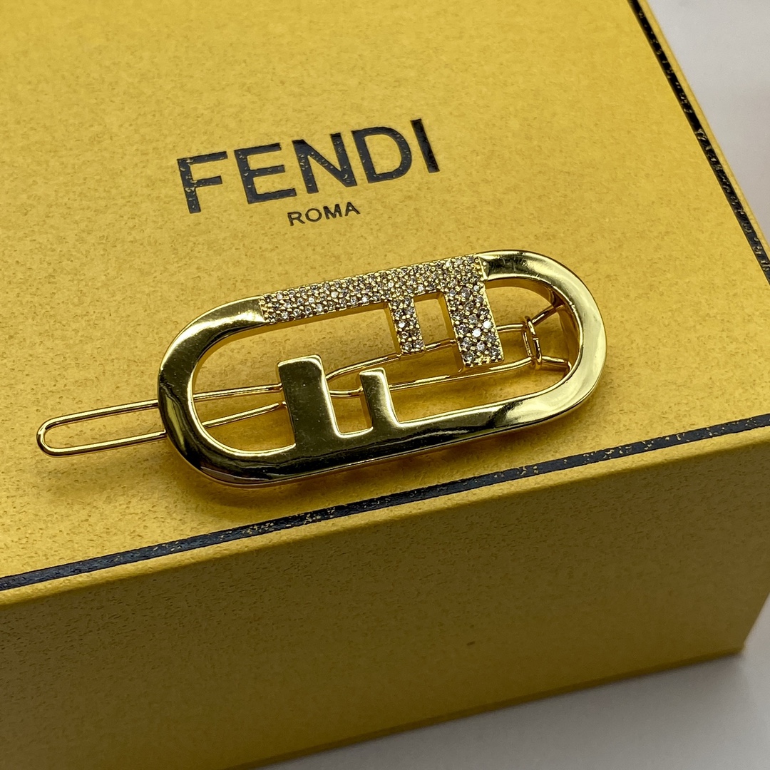 Fendi Jewelry Hairpin letter hollow design hairpin