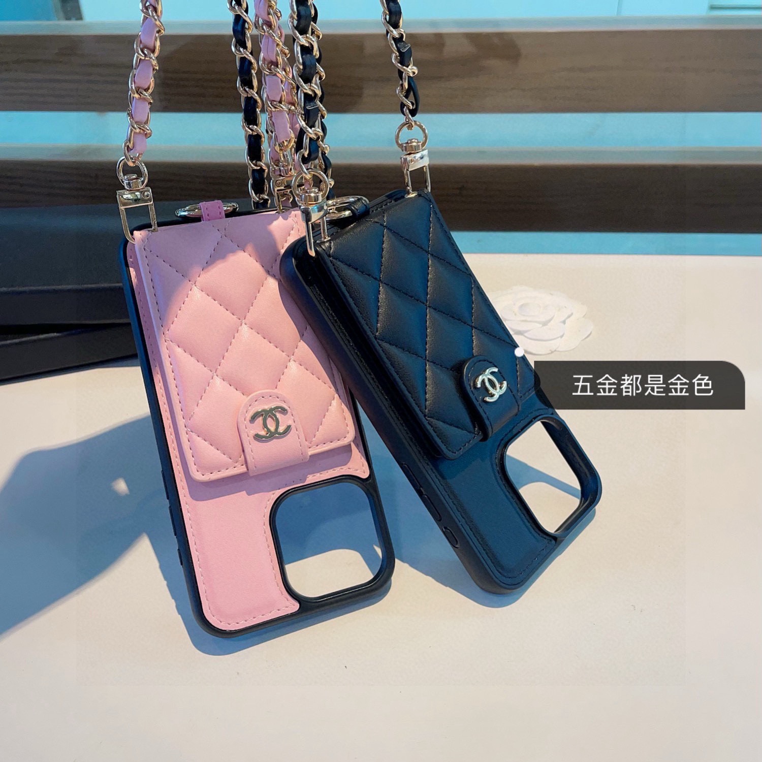Chanel Phone Case Ring Buckle Crossbody Phone Case Accessories