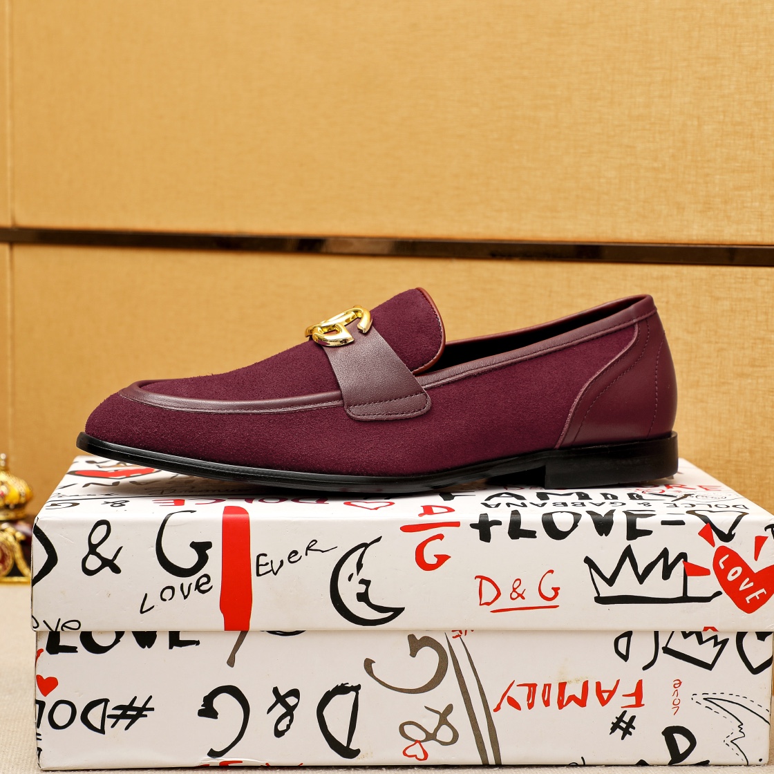 D&G Shoes Leather shoes Imported Top-Grain Cowhide