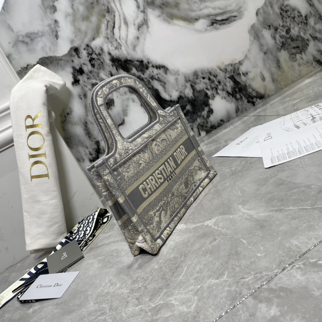 10A + top quality Mini Dior Book Tote 0175 XB041 23cm