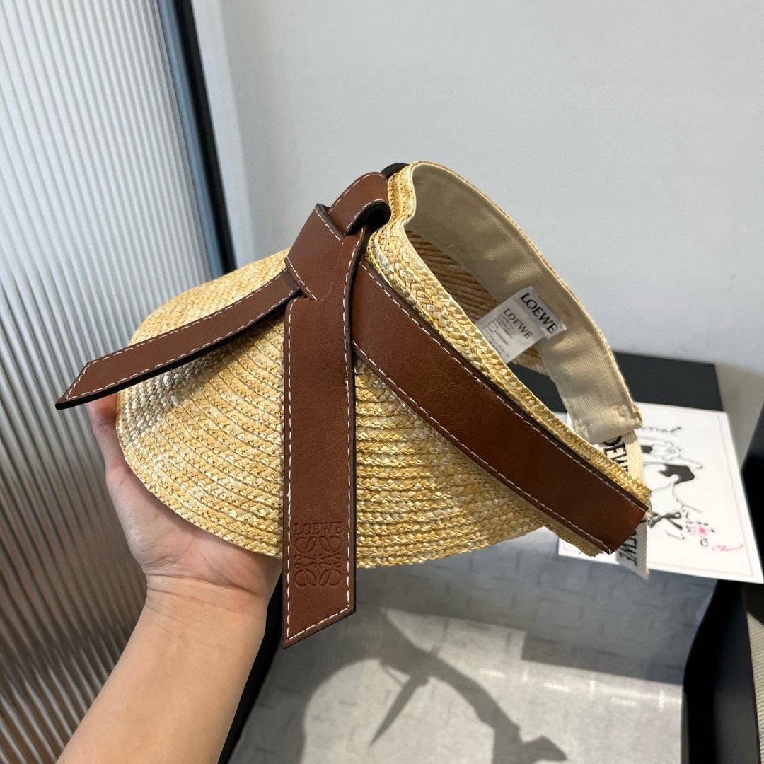 Loewe Hat Duckbill Straw Hat With A Hollow Brim Accessories