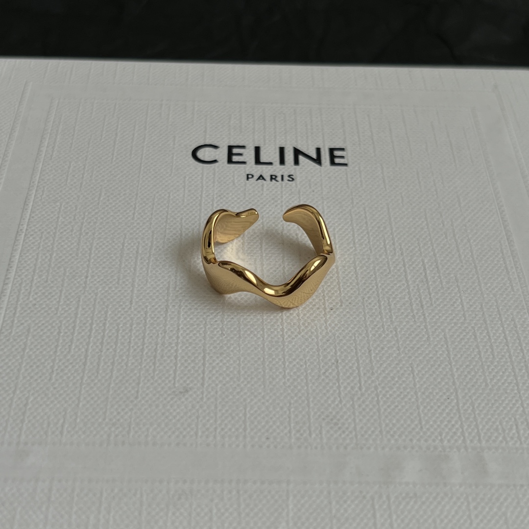 Celine Jewelry Rings Open Wave Design
