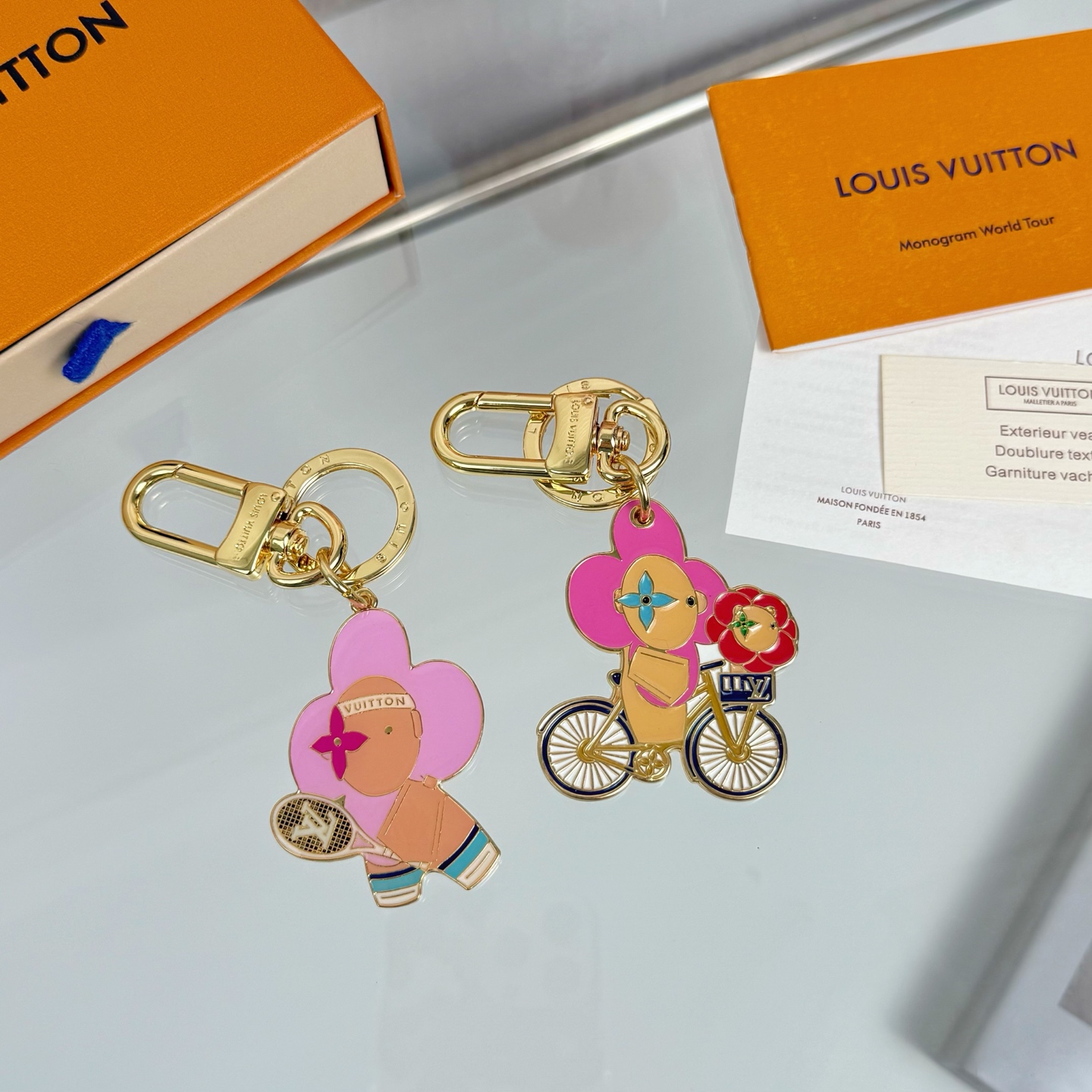 Louis Vuitton Key Chain Vivienne On The Court Bag Charm Keychain Accessories