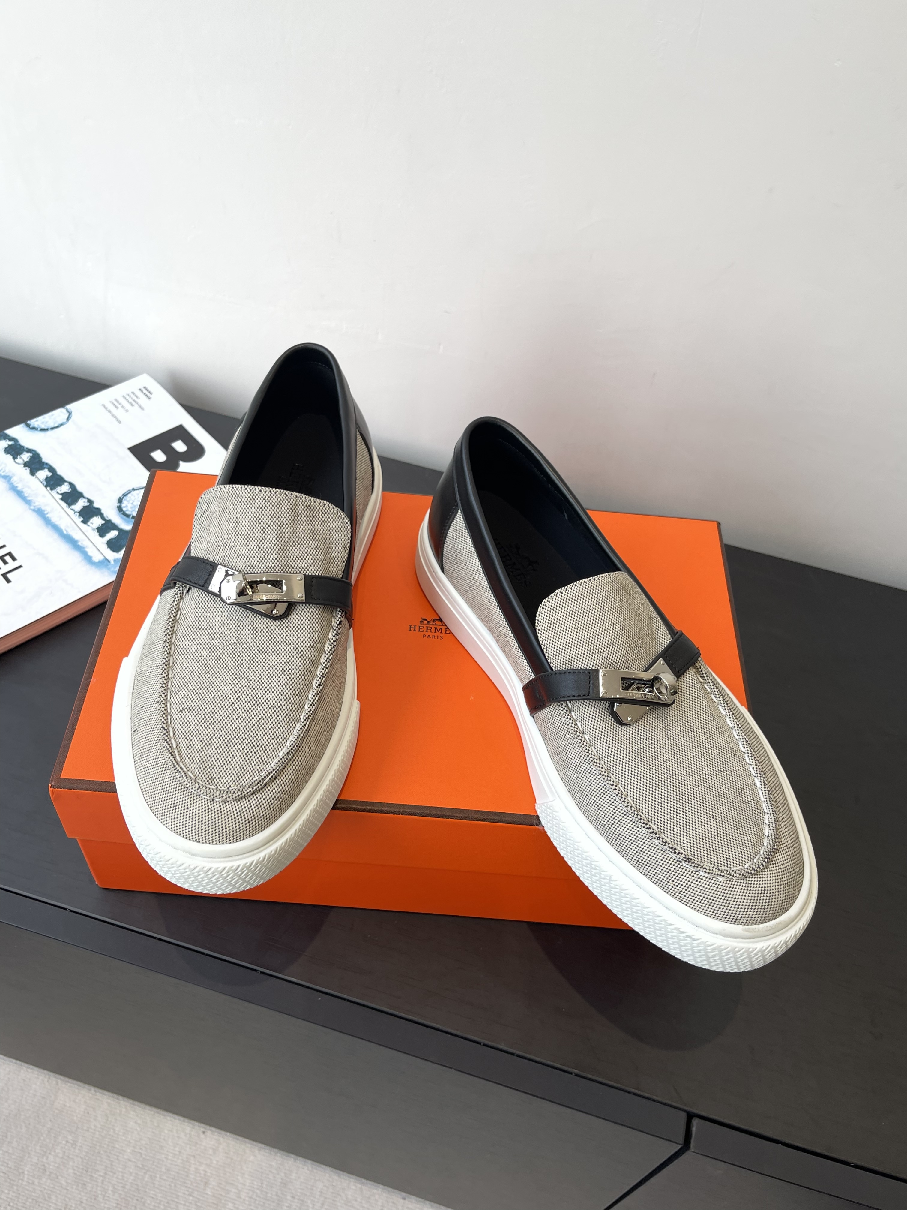 Hermes Shoes Loafers Cowhide