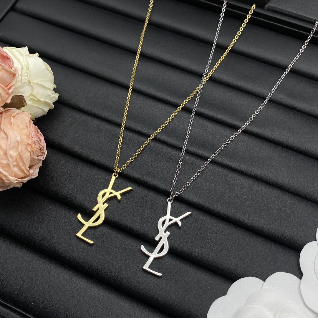 Saint Laurent Jewelry Necklace  Letter necklace