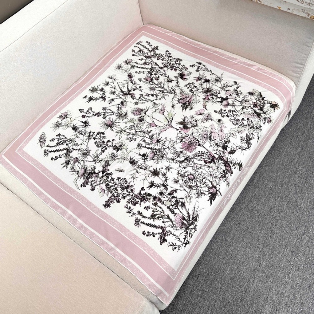 Dior Scarf Printed Square Scarf 100% Silk Accessories