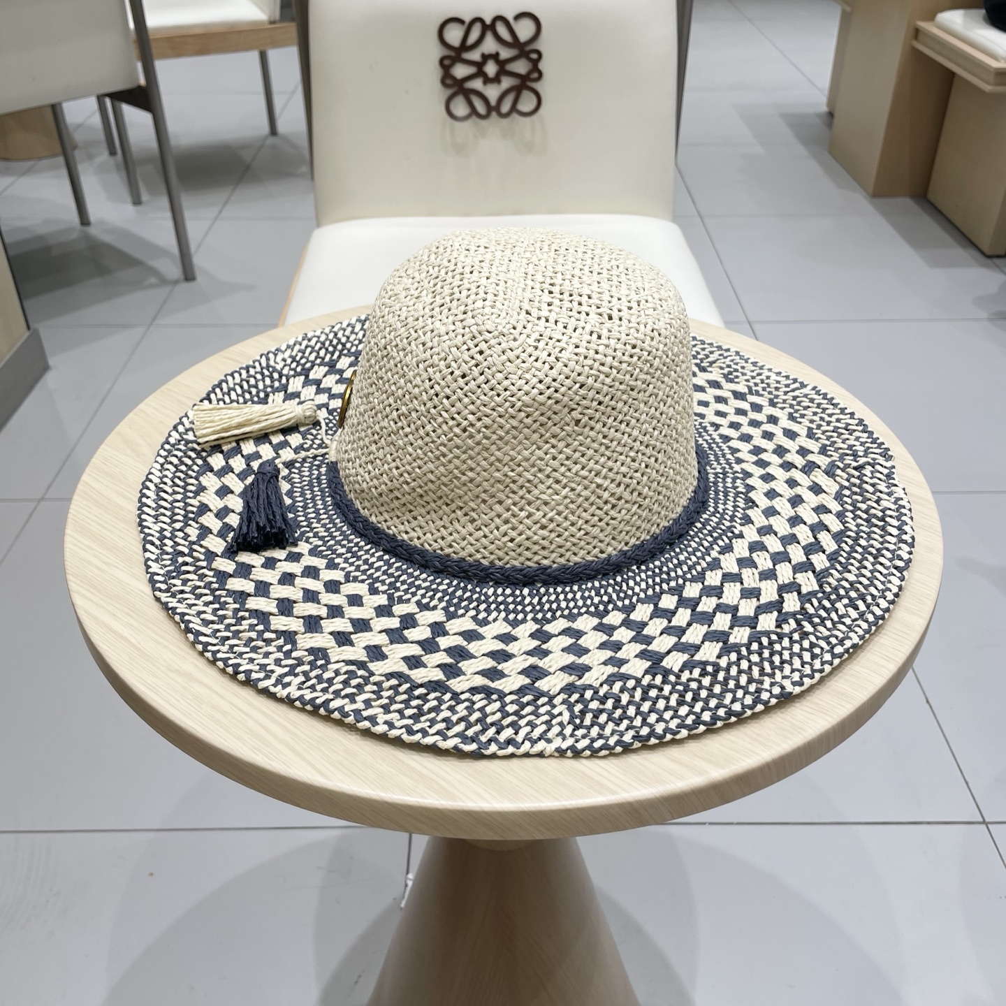 Gucci Hat Color-Blocked Raffia Straw Hat Accessories