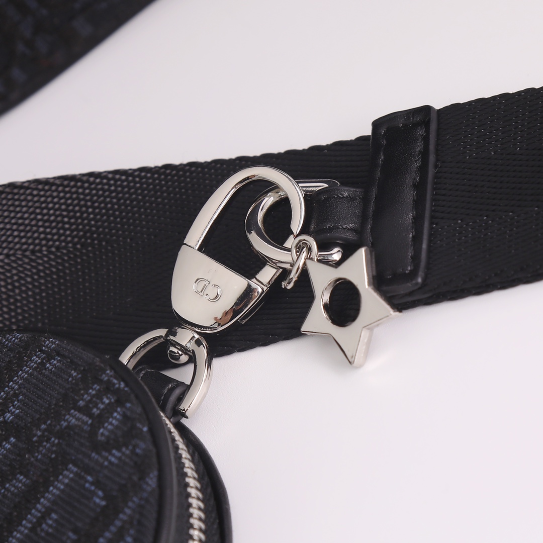 Dior Shoulder with coin purse Black print 2345 LM071 19cm