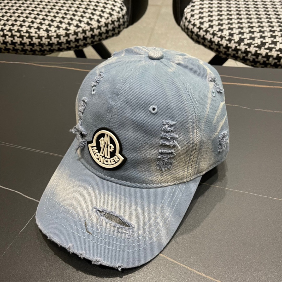 Moncler Hat Ripped Baseball Cap Accessories