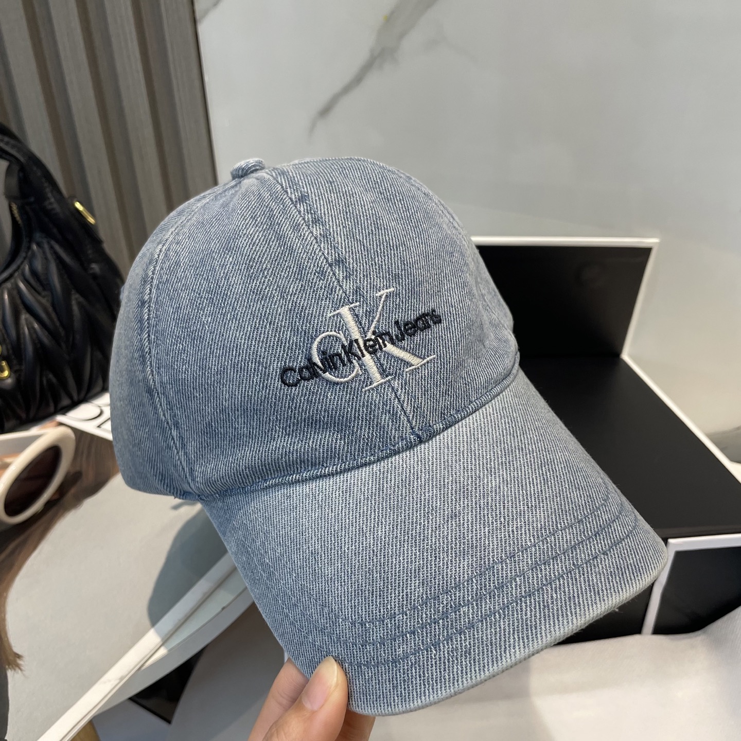CK Hat Embroidered Denim Baseball Cap Accessories