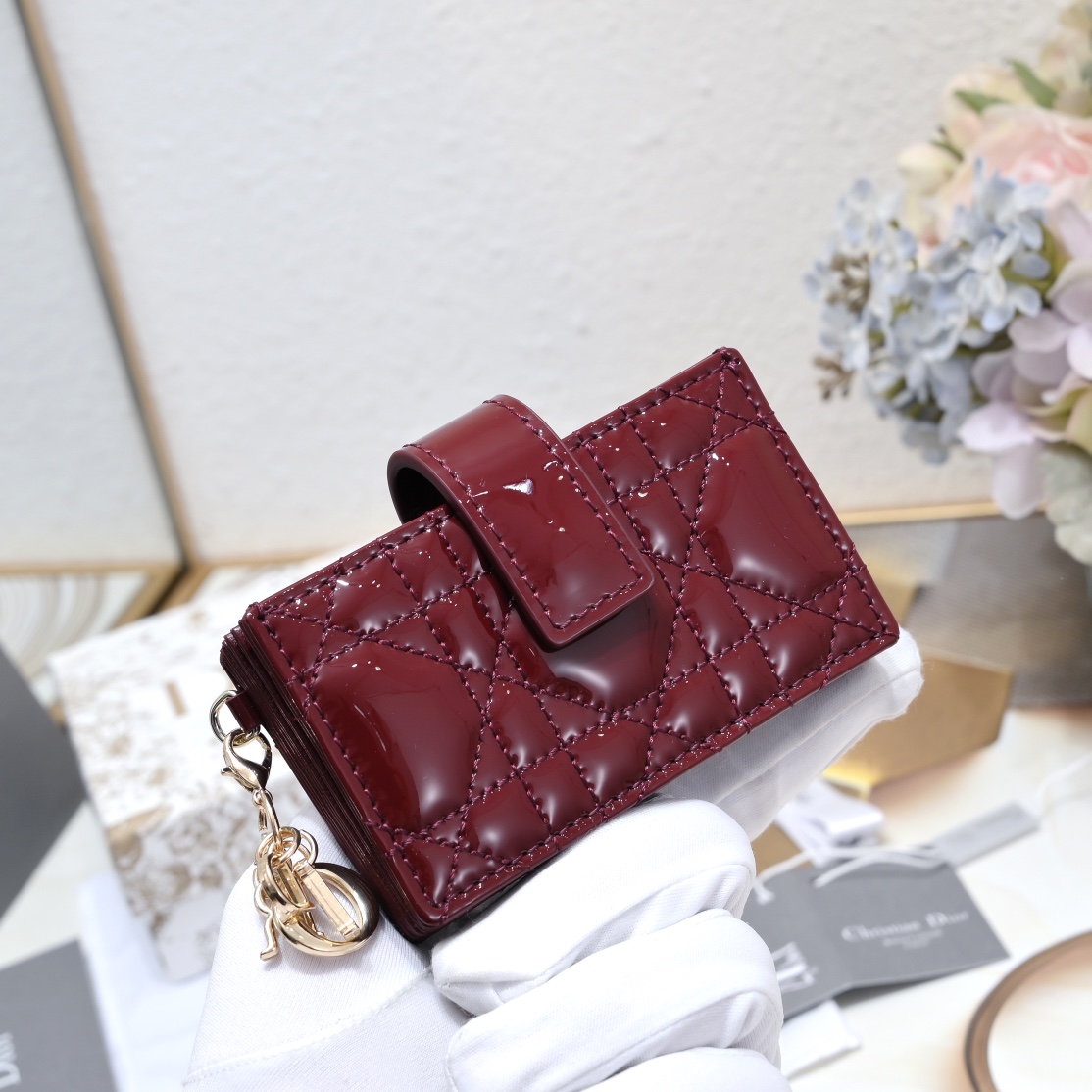 Lady Dior 5-Gusset Card Holder 10A+ top quality S0178 LM091 10.4cm