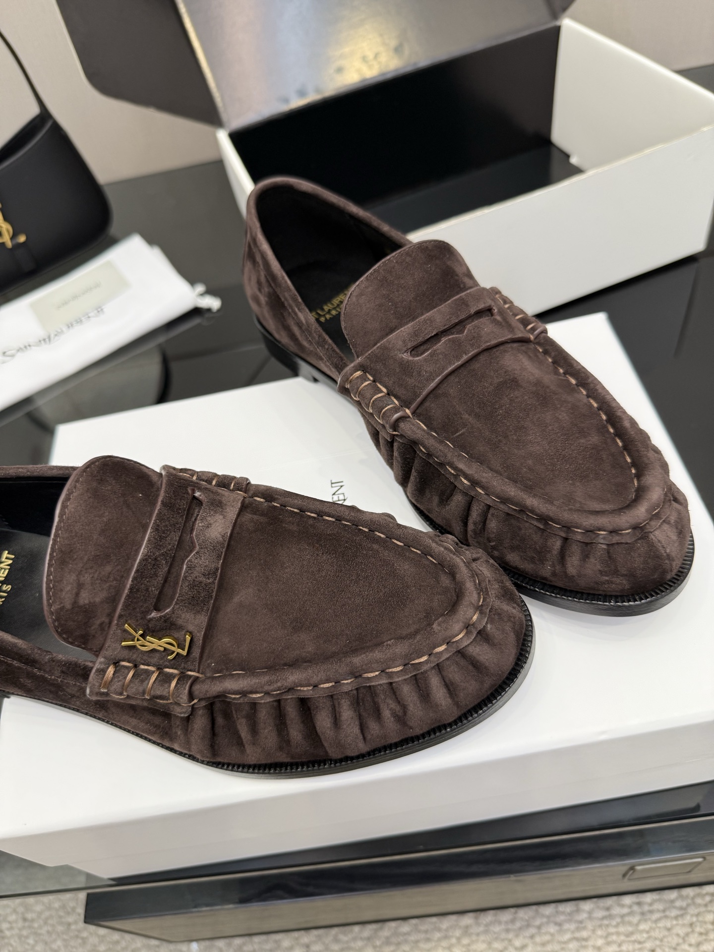 Saint Laurent Shoes Loafers Cowhide