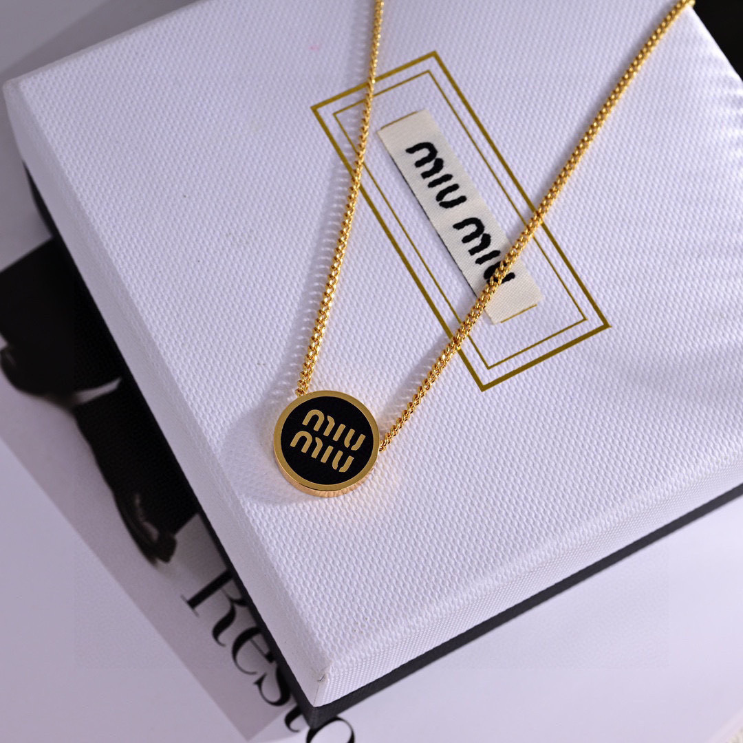 Miu Miu Jewelry Necklace Circular lettering design