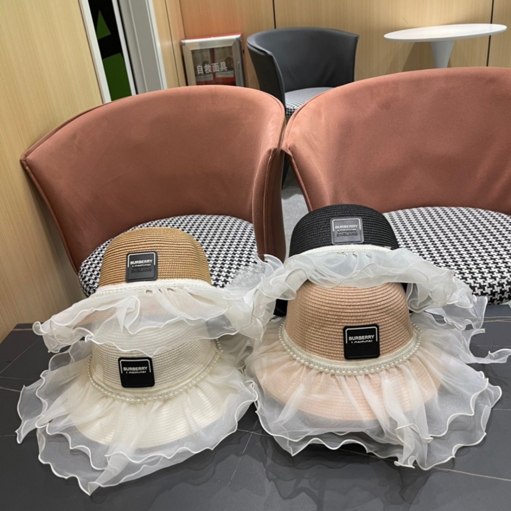 Burberry Hat Organza Pearl Bucket Hat Accessories