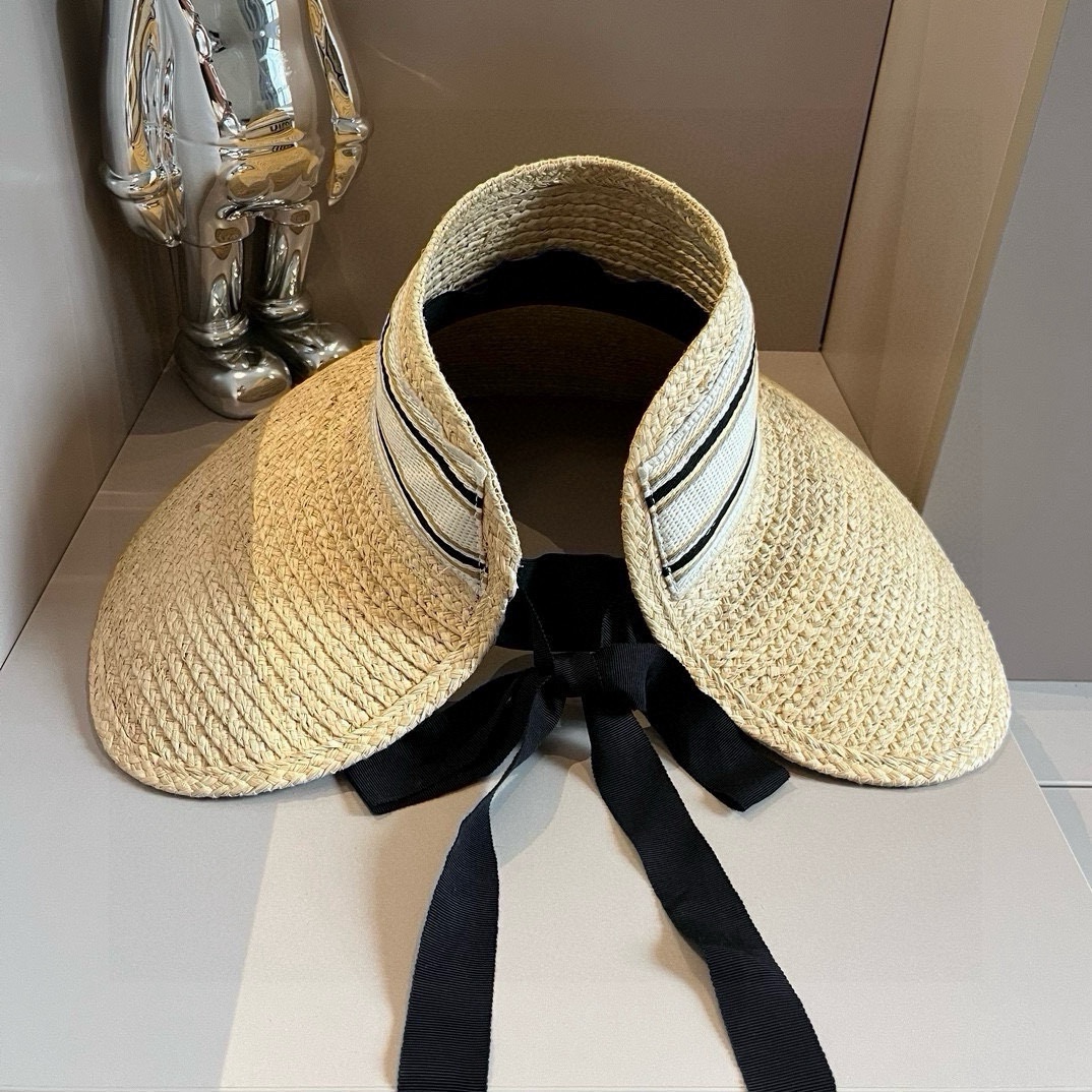 Miu Miu Hat Raffia Hollow Top Hat Accessories