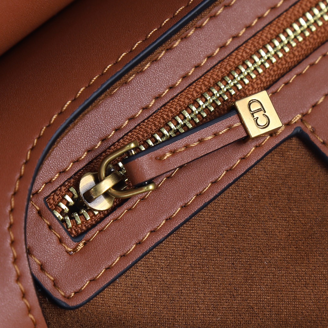 Saddle Bag Brown with weave strap 1033 XB012 25.5cm