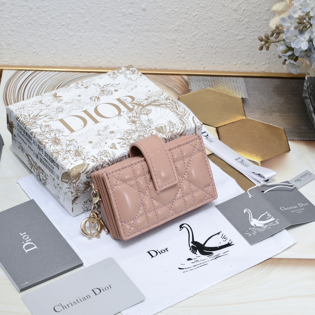 Lady Dior 5-Gusset Card Holder 10A+ top quality S0178 LM091 10.4cm