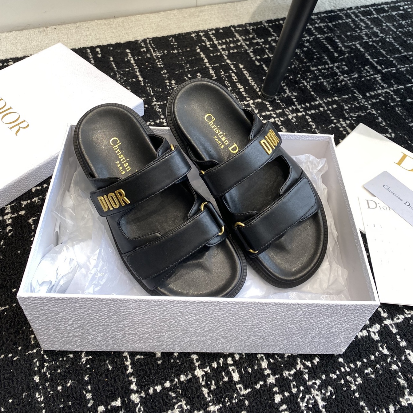 Dior Shoes Velcro flat slippers