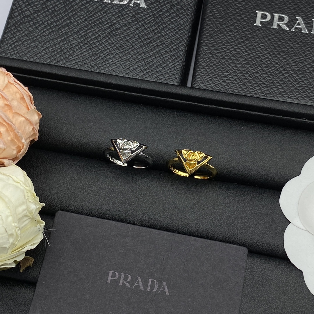 Prada Jewelry Rings Three-dimensional rose design