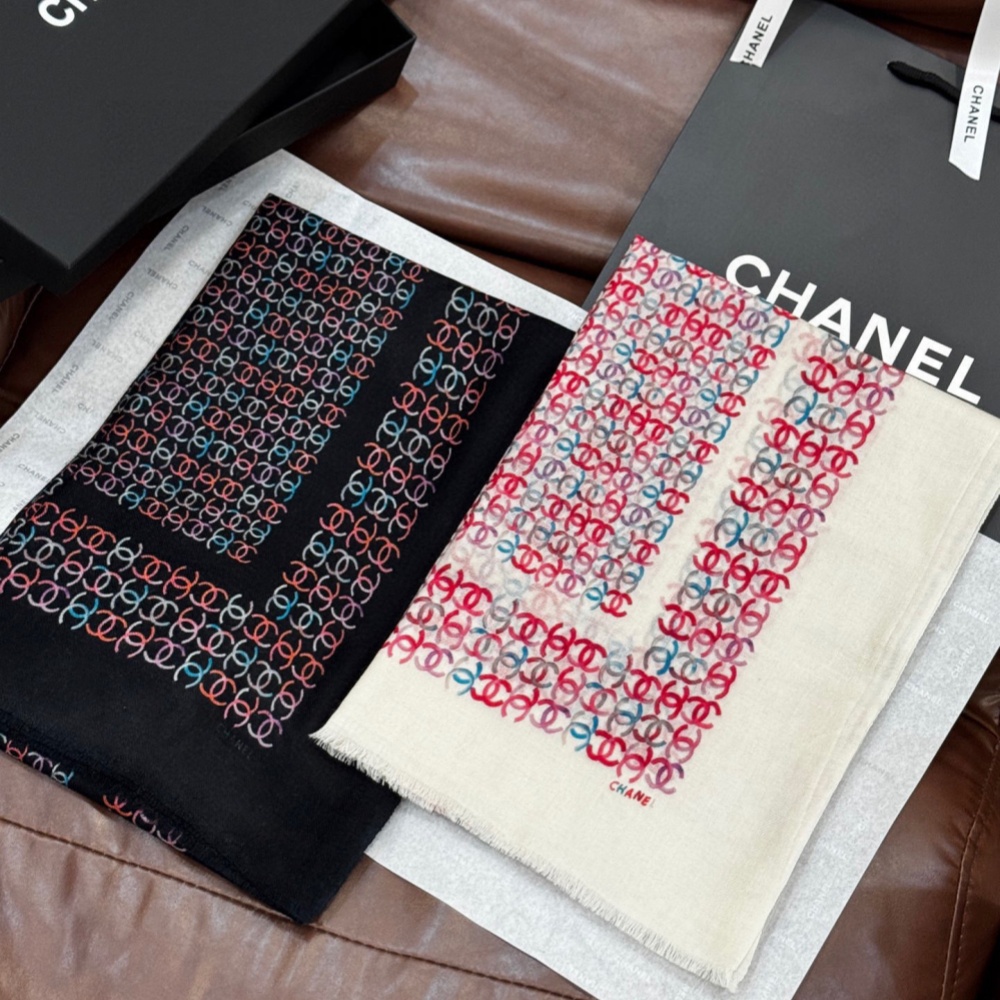Chanel Scarf Classic Elements Scarf 100% Cashmere 100*200cm Accessories