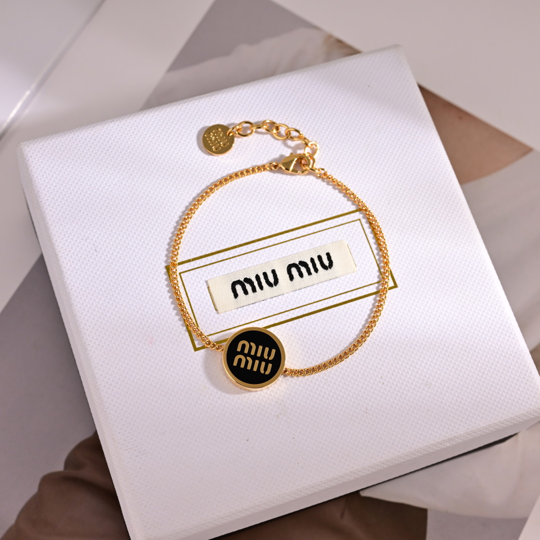 Miu Miu Jewelry Bracelets letter tag bracelet