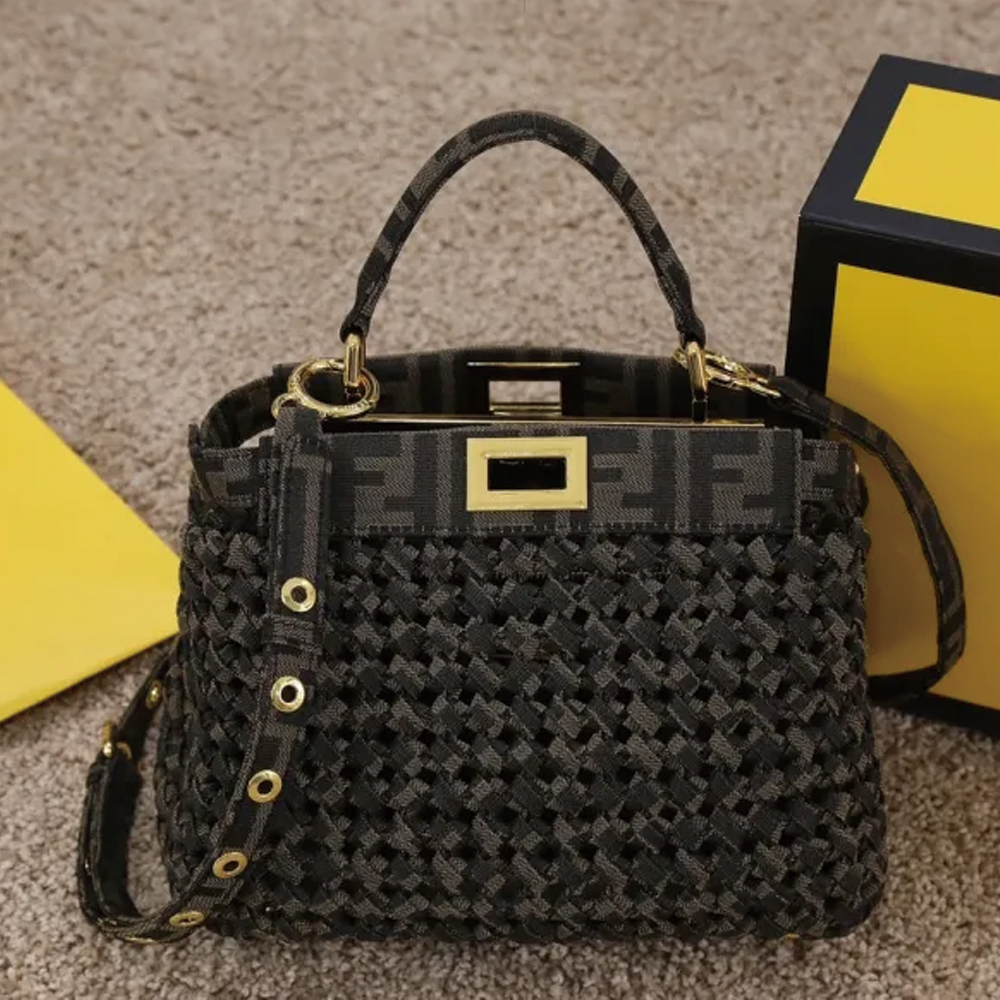 Peekaboo Mini Bag Black weave 2017 LM032 23cm