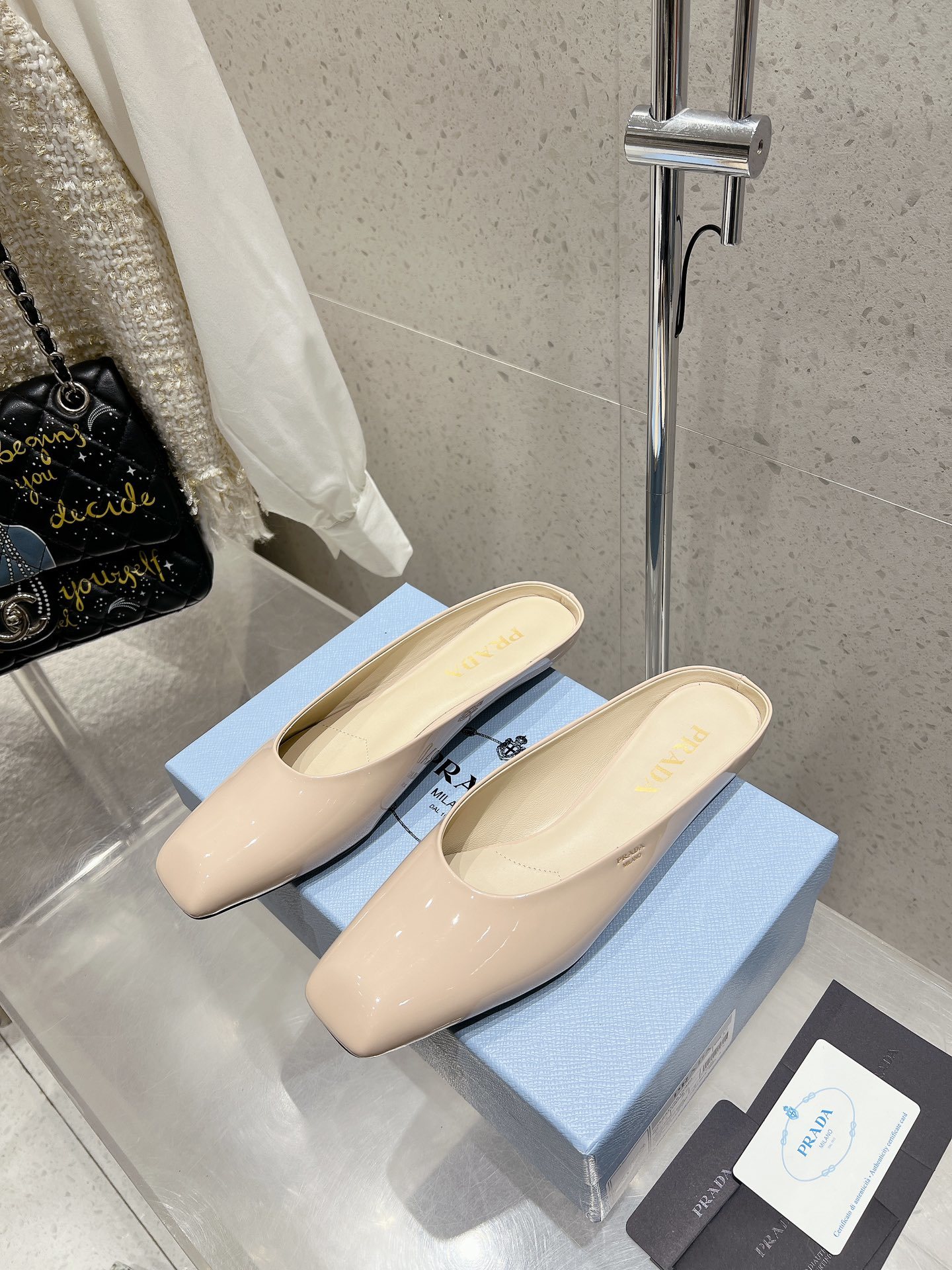 Prada Shoes Square headed flat bottomed slippers