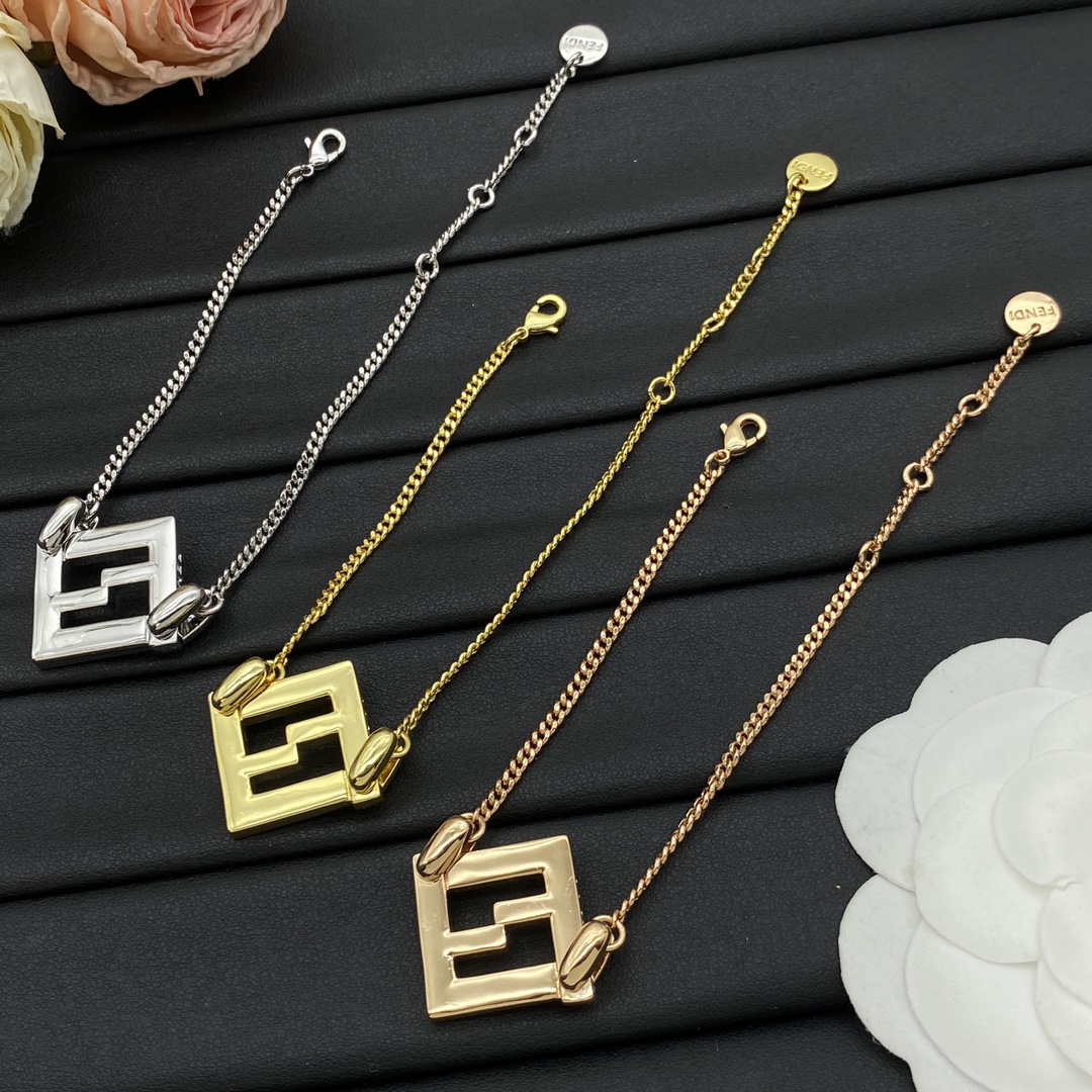 Fendi Jewelry Bracelets Hollow thin chain
