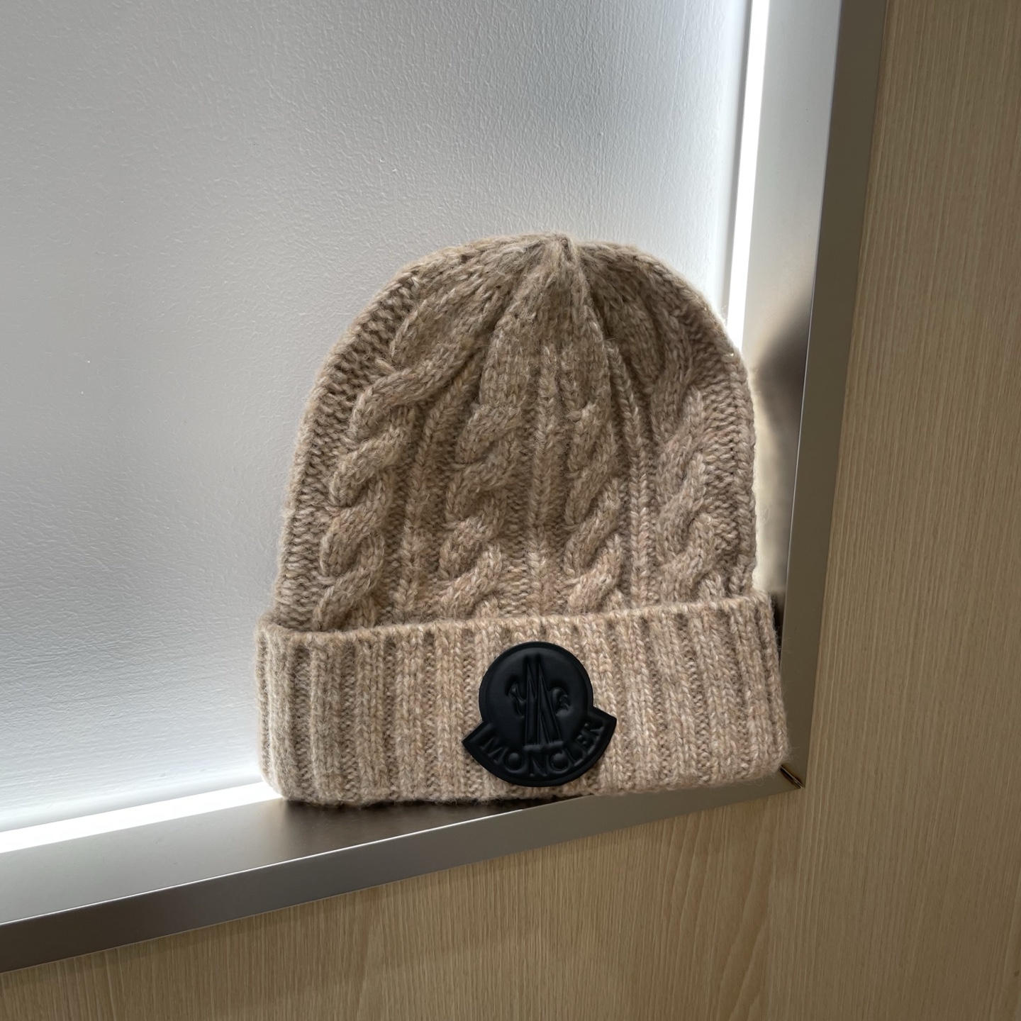 Moncler Hat Silicone Logo Knitted Beanie Accessories