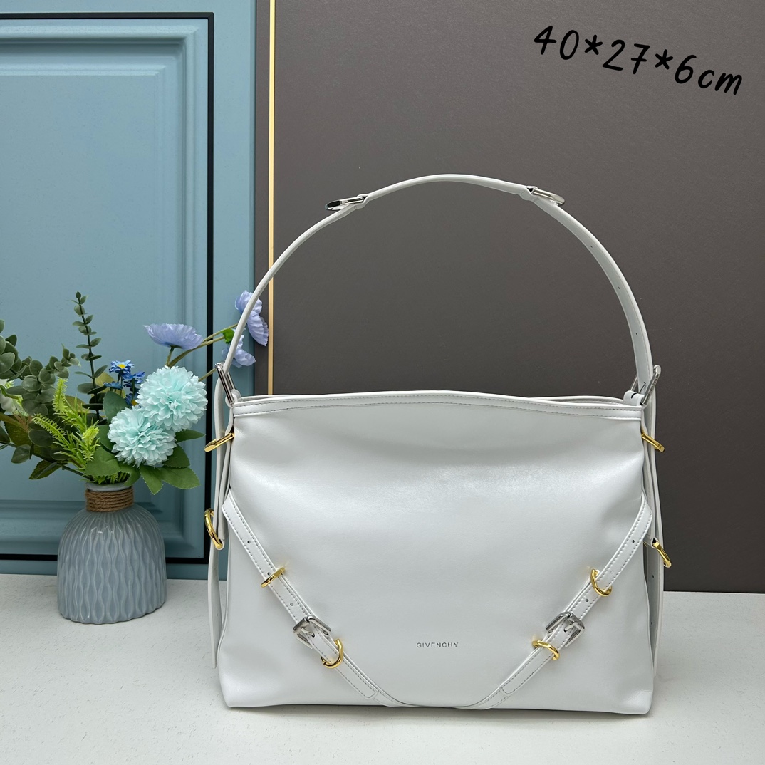 Medium Voyou Bag White V666 LM022 40cm