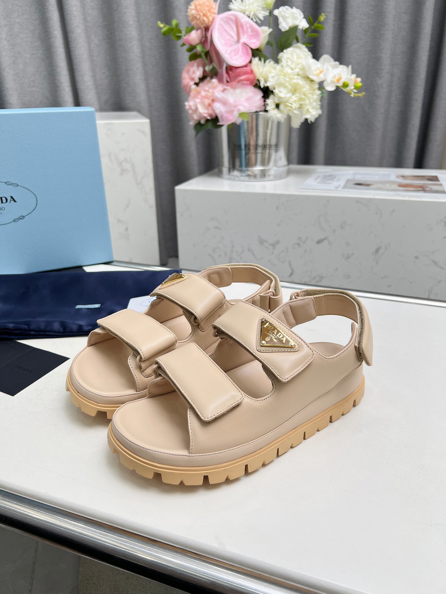 Prada Shoes Spring and summer runway style thick soled sandals