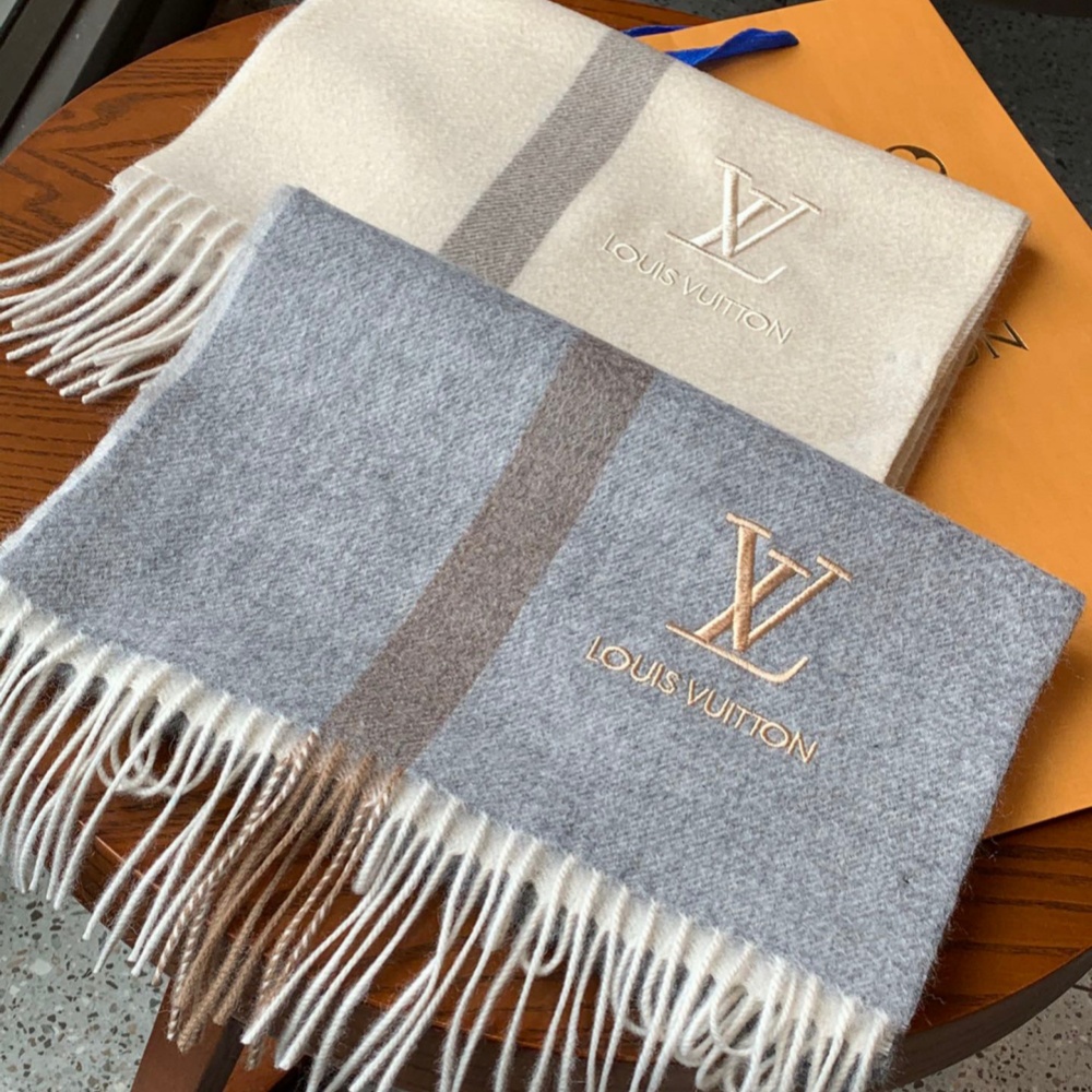 Louis Vuitton Scarf Logo Embroidered Scarf Wool 30*170cm Accessories