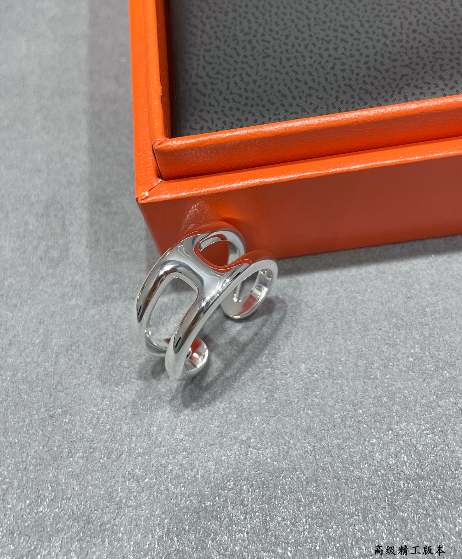 Hermes Jewelry Rings Hermes Plain Silver I-shaped