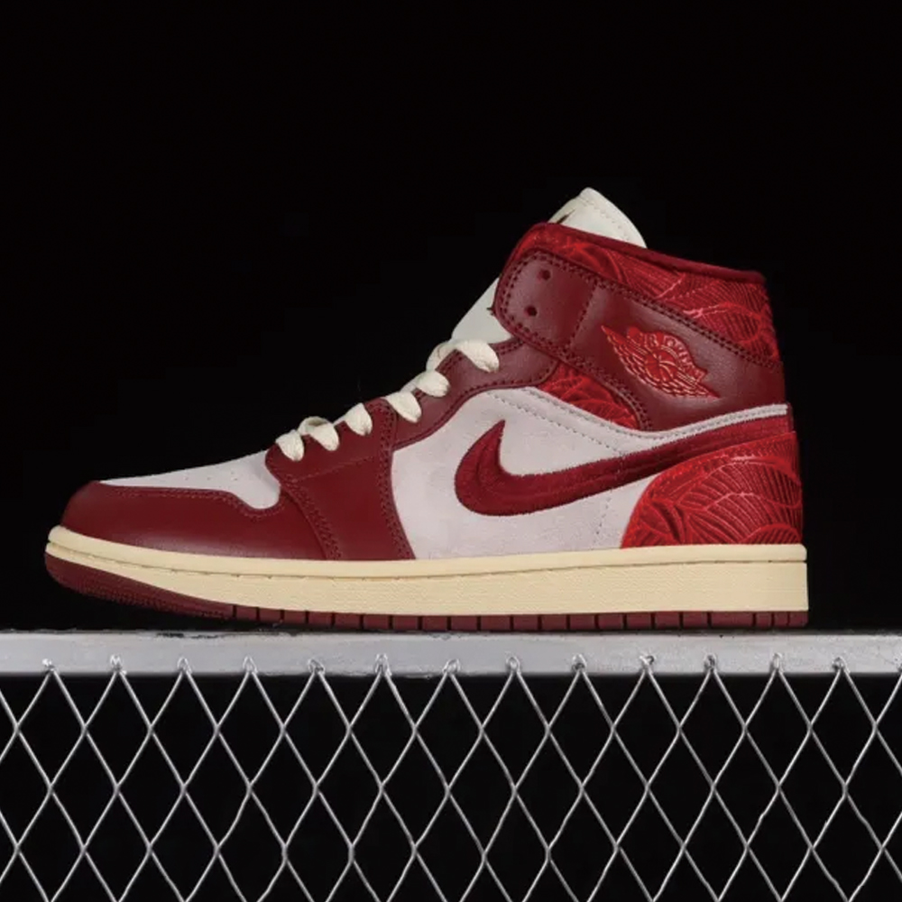 Air Jordan 1 Mid GS  Tiki Leaf  AJ1 DZ2820-601 XM003