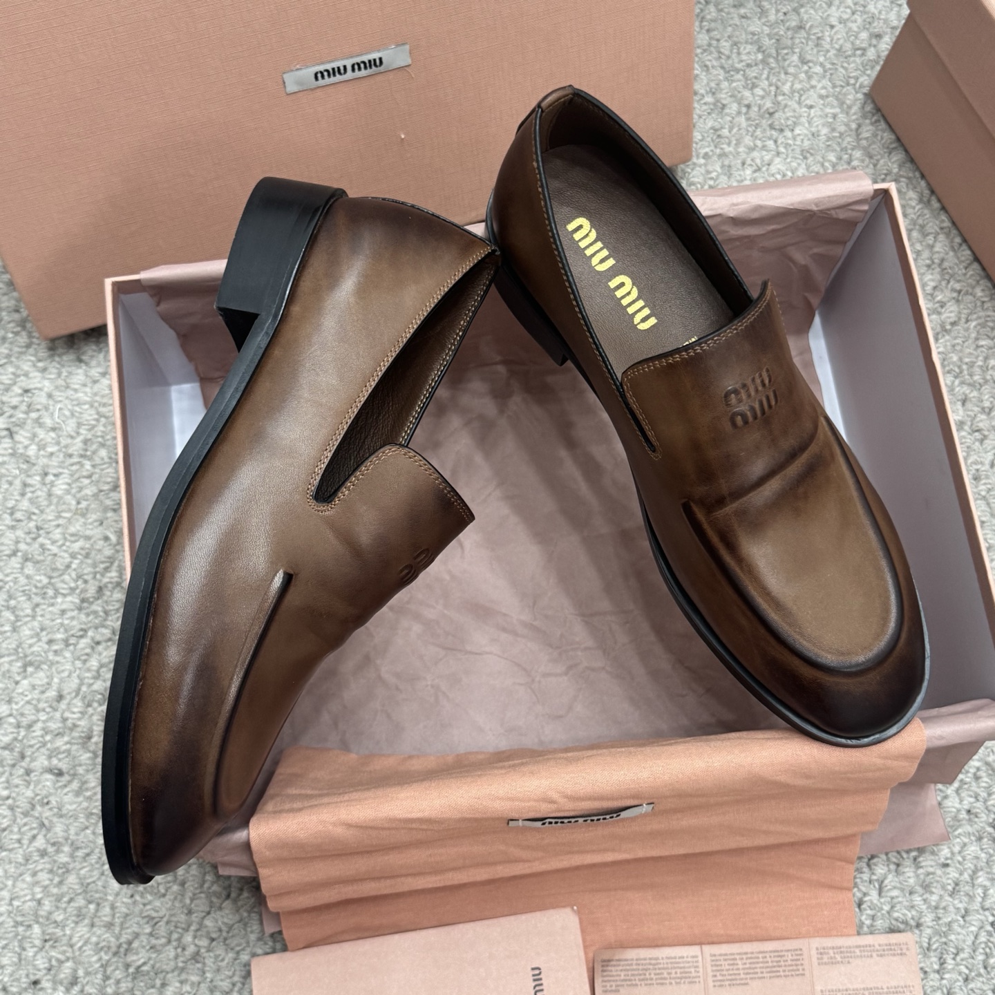 Miu Miu Shoes Leather Shoes Cowhide