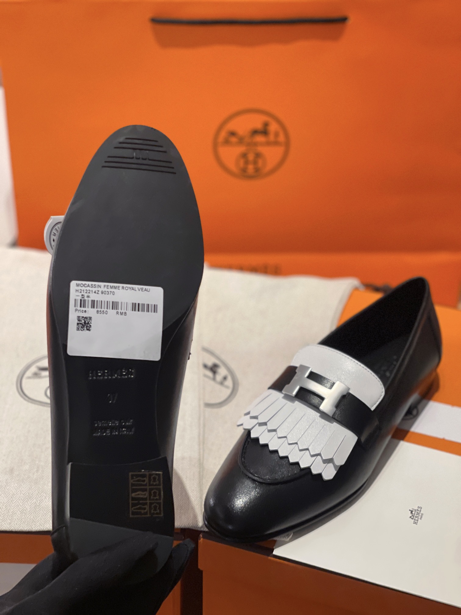 Hermes Shoes Loafers Cowhide