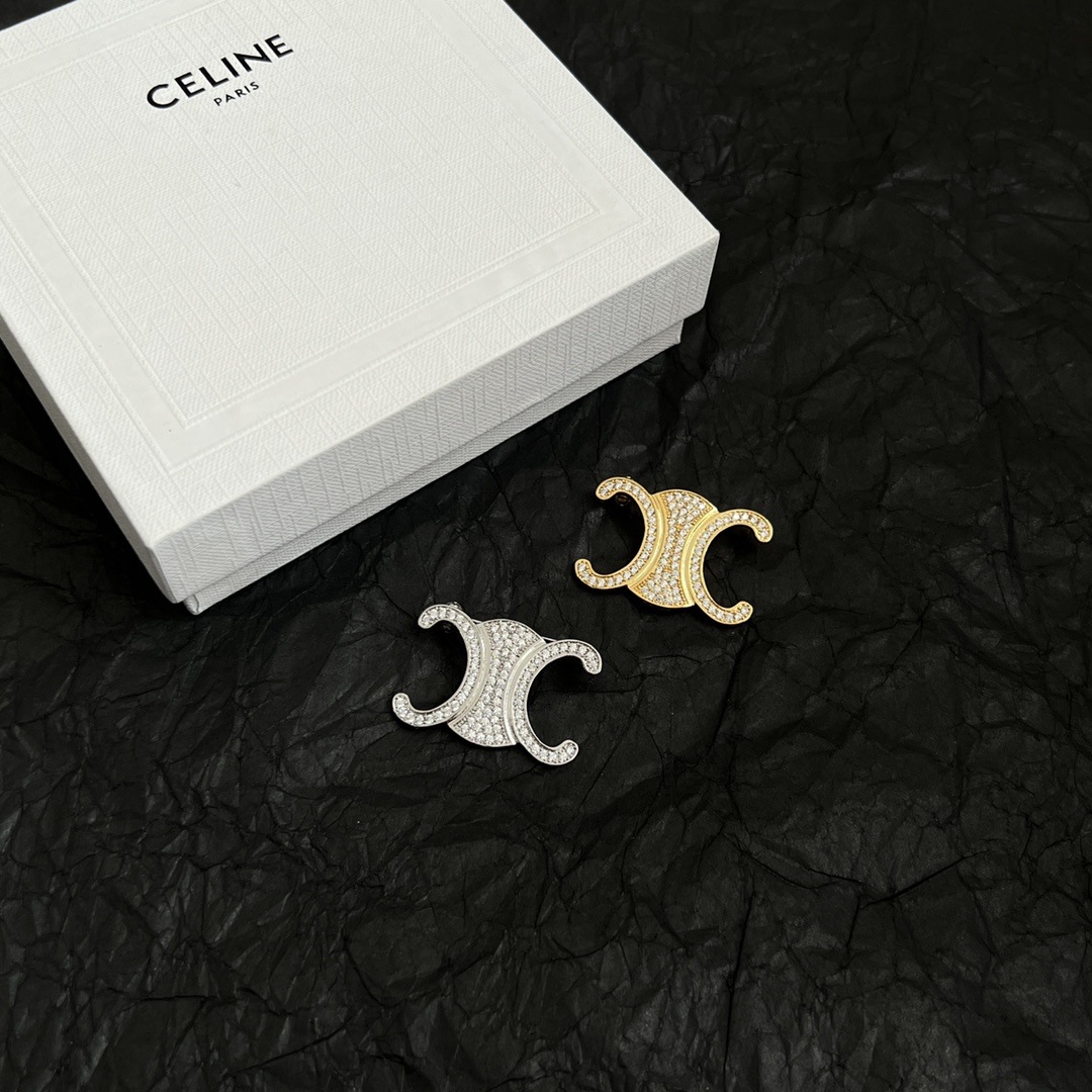 Celine Jewelry Brooches Arc de Triomphe Fine Drill