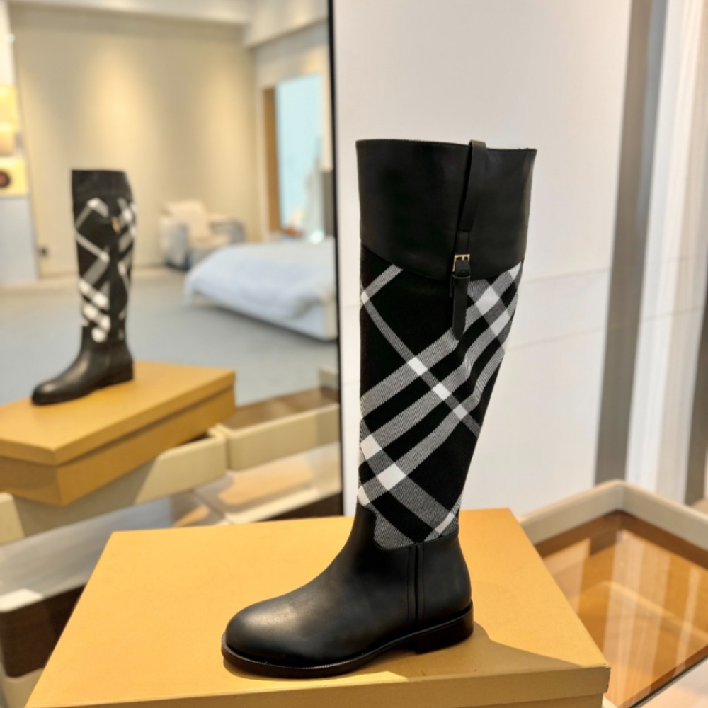 Burberry Shoes Boots Canvas Leather