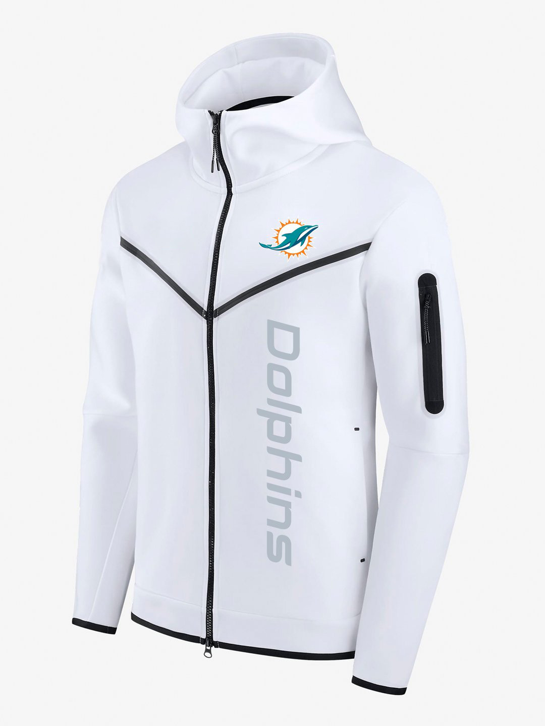 Miami Dolphins White Diamond Full-Zip Jacket-Miami Dolphins - fitnfan