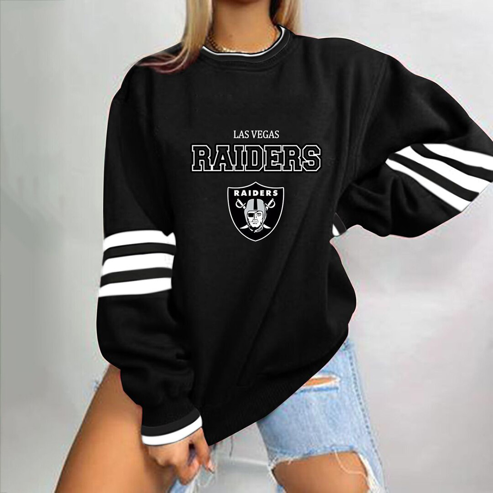 fashion loose Casual sports printed Pullover-Las Vegas Raiders - fitnfan